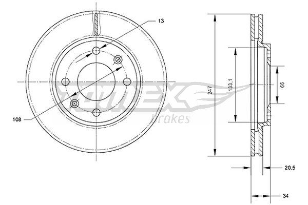 TOMEX Brakes TX 70-64...